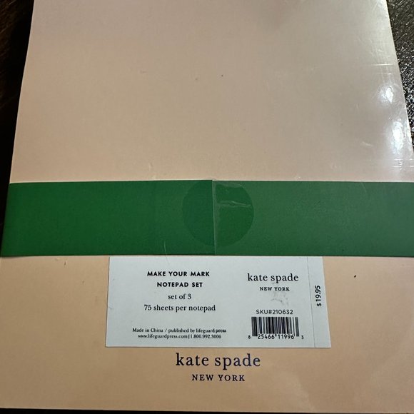 NWT kate spade Make Your Mark Notepad Set - Long Story Short - Witty Words - Picture 3 of 3